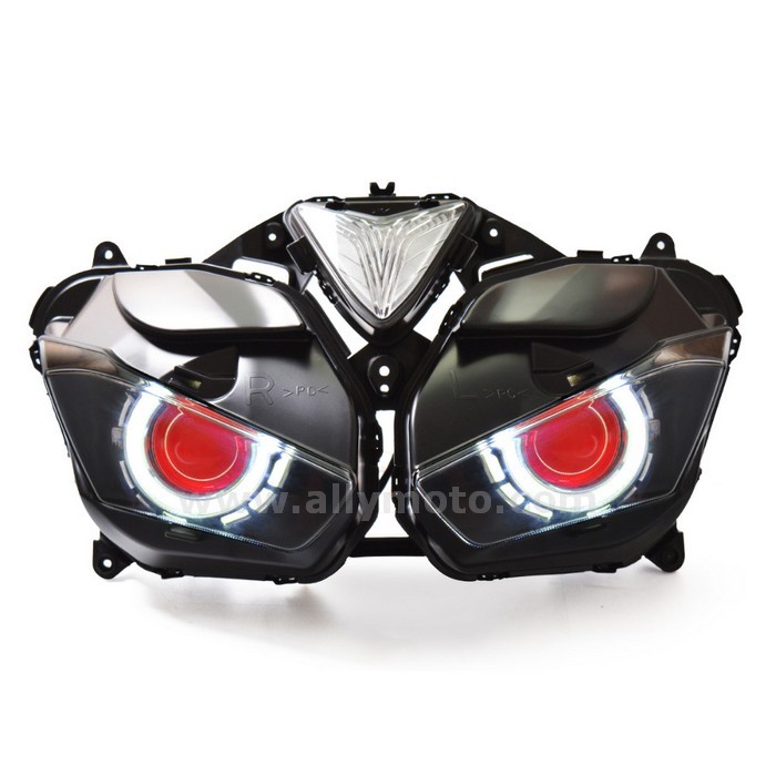 013 Headlight Kit Yamaha R25 2015 Hid Angel Halos Light Red Demon Eye